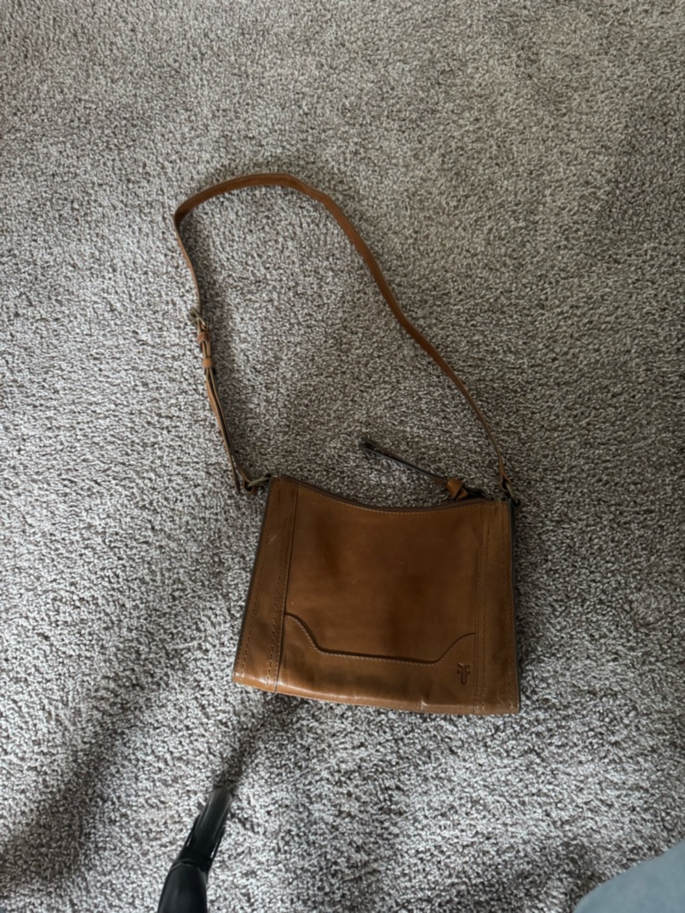 Frye Tan Leather Crossbody Bag